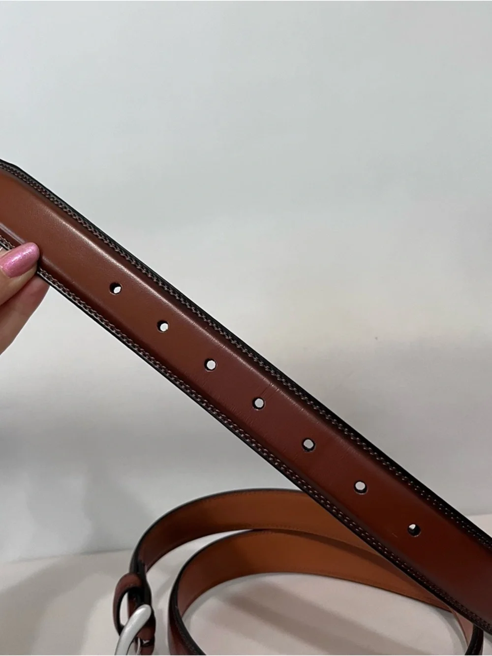 KM Legend Brown Leather Dress Belt